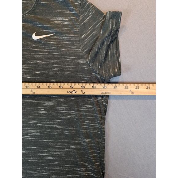 Nike Dri-Fit Top Large Women's Black Training Performance Short Sleeve Tee Sport - Picture 5 of 5